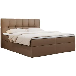 MKS Boxspringbett 120 x 200 cm H4 Braun