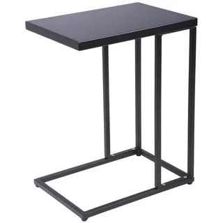 Gardenson Gartenbeistelltisch , Schwarz , Metall , rechteckig , eckig , 30.5x56.5x43 cm , Stauraum, wetterbeständig, UV-beständig, regenabweisend, einfacher Aufbau , Gartenmöbel, Gartentische, Garten-Beistelltische