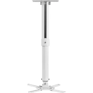 Suptek Beamer Halterung Decke, Projektor Deckenhalterung Lang 360° Drehbar 90° Schwenkbar 90° Neigbar, 780-1250mm Deckenhalter Beamer Verstellbar für Projektoren bis 13,6 kg, weiß (PR05LW)