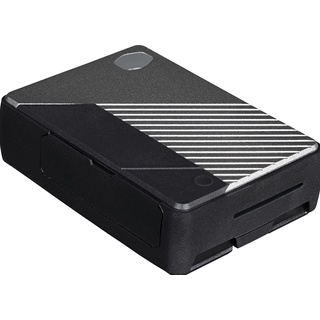 Cooler Master Pi Case 40 V2 - Schlanker Aluminiumrahmen mit programmierbarer Taste, integriertem passiven Kühlkörper, TPU-geschützte Seitenanschlüsse, universelle Montagehalterungen - Gun Metal Black