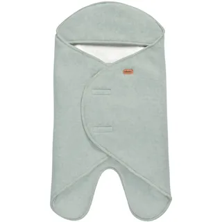 BÉABA BÉABA, Babynomade Double Fleece, Baby Winter Wickeldecke, Autositz/Kinderwagen/Gondel/Transat, Weich, Warm, Wasserabweisend, Atmungsaktiv, Passt durch Gurte, Salbeigrün/Weiß,0-6 Monate