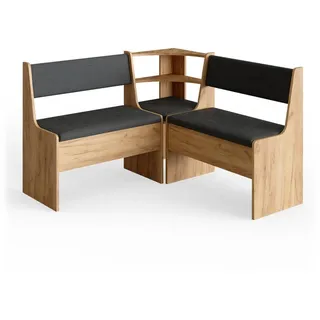 Vicco Esszimmer-Eckbank Roman Goldkraft Eiche 76.6 x 41.5 cm , Eichefarben , Holzwerkstoff , Rechteckig , 76.6x41.5 cm , Esszimmer, Bänke, Eckbänke
