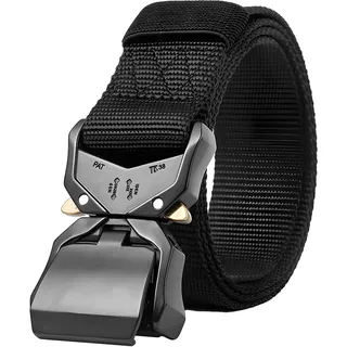 SYHSYC Gewichthebergürtel Werkzeuggürte 125cm Gürtel Herren Schnellverschluss Wandern Arbeitsgürtel für Outdoor Arbeit Sport Anpassbarer Werkzeuggürtel in Schwarz