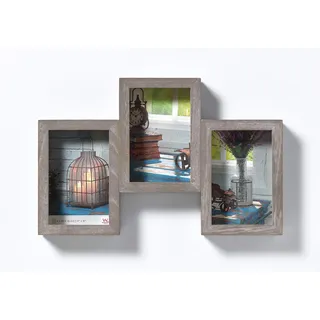 walther design Bilderrahmen grau 3X 10x15 cm Galerierahmen Rustic SN315D