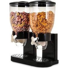 mikamax - Cornflakes Dispenser - Rot - Müslibehälter - Mit 2 Behältern - 500 Gramm - Frühstückszubehör