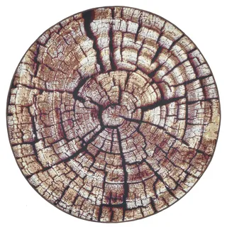 Gino Falcone Teppich »Aurora GF-095« rund 5 mm Höhe Holz Optik, ideal im Wohnzimmer & Schlafzimmer Gino Falcone Ø cm 1 Stk.
