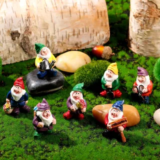 Jetec Gartenzwerg 7 Stück Bunt