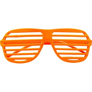 BRILLE JALOUSIEN DISCO 80er Neon Orange Party - Orange