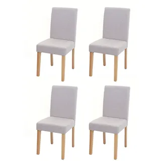 Mendler Esszimmerstuhl Littau Textil creme-beige 4er Set