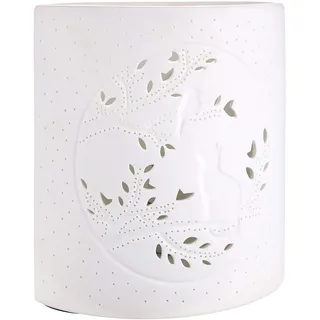 Gilde Katze mit Vogel Weiß