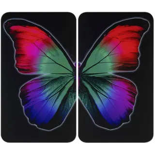 Wenko Herdabdeckplatte Universal Modell Butterfly by Night 30 x 52 cm mehrfarbig