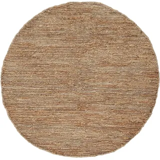 carpetfine Juteteppich Nala rund beige Ø 90 cm | Moderner Teppich für Wohn- und Schlafzimmer