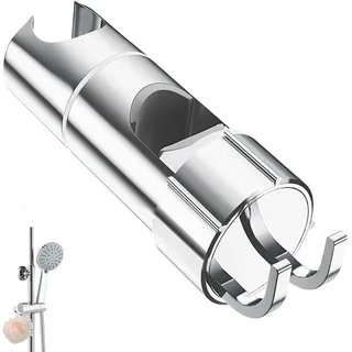 SURFOU Duschkopfhalterung ohne Bohren, Duschhalterung für Duschkopf & Duschstange, Halterung Verstellbar für Stange 25mm, Duschbrause Halter Brausehalter Handbrause Brausehalterung