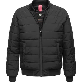 Ragwear Damen Winterjacke Wasserdichte Kurze Bomberjacke mit wasserdichtem Reißverschluss Bombina YOUMODO Black Gr. M - M
