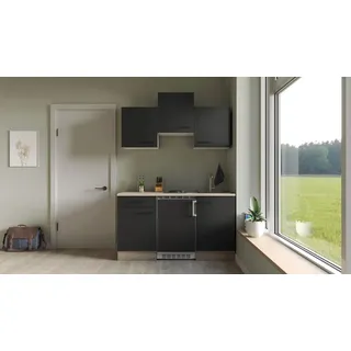 Flex-Well Küchenzeile Capri 150,5 cm Schwarz