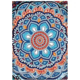 DCIDBEI Diamond Painting Notizbuch A5 Blanko Notizbücher Diamant Malerei Mandala Notizbuch Schreiben Hardcover Tagebuch Mädchen Skizzenbuch Diamond Painting Note Book Geschenk Weihnachten