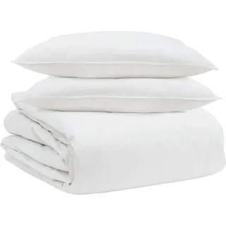 vidaXL Bettdecken Set mit Kissen 3 pcs Weiß Daunenfeder 3377064