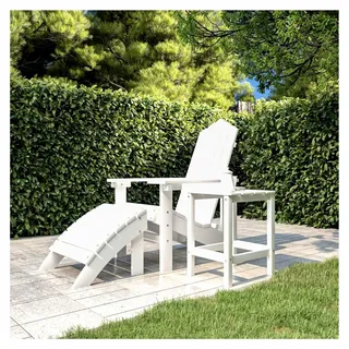 Adirondack-Gartentisch, Klapptisch für den Garten, Balkontisch, Gartenmöbel, Klappbarer Tisch, Weiß 38x38x46 cm HDPE