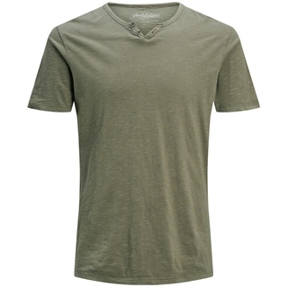 JACK & JONES T-Shirt »SPLIT NECK TEE«, blau