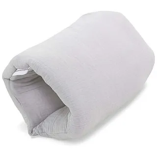 HOBEA-Germany Ministillkissen Arm-Stillkissen kleines Stillkissen für unterwegs Stillmuff Reisestillkissen in verschiedenen Designs, Modell: Musselin hellgrau