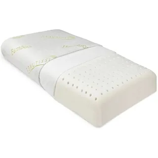 Beautissu BeauErgo BN Memory Foam Nackenstützkissen Bambus 65x40x14
