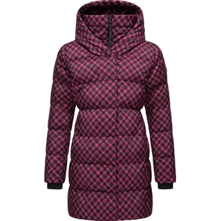 Ragwear Damen Jacke, Niara Print (3XL), Rosa, 3XL