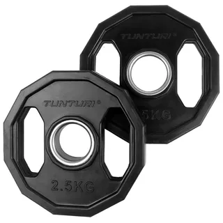 Tunturi Hantelscheibe Gummi 2,5 kg schwarz
