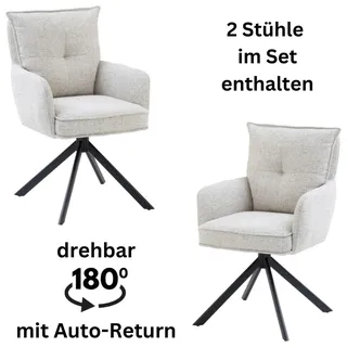 Stolkom Armlehnstuhl Sofia young Polyester schwarz 2er Set