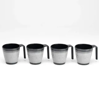Melamin Camping 4 Tassen 300ml ideal für Stapelbar Trinkbecher Kaffeetasse