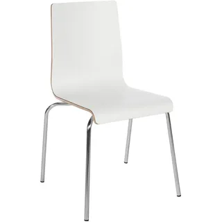 CLP Stuhl Holz Weiß , Metall , 49x85x49 cm , Esszimmer, Stühle
