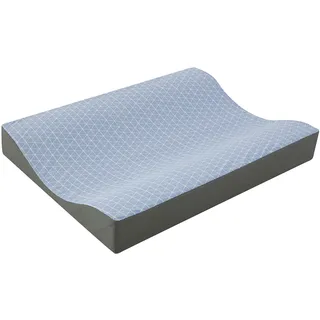 Träumeland PVC-freie Wickelmulde/Wickelunterlage 'Grafik blau', Bezug abnehmbar & waschbar, Größe 50 x 70 cm, mehrfarbig
