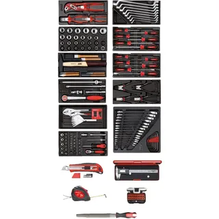 Gedore red Werkzeugsatz 11x CT-Module + diverse Werkzeuge 166-teilig