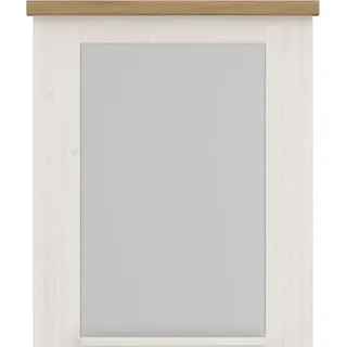 Garderobenspiegel Landhausstil Lärche weiß mit Eiche COSLADA-129 - Weiß