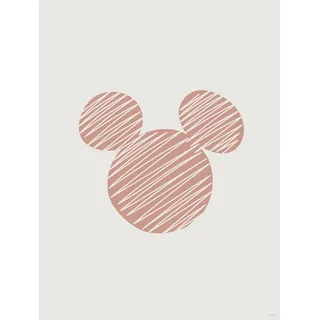 Komar Bild »Striped Mouse« Natur 1 Stk. tlg. Wandbild zur Dekoration im Kinderzimmer - ohne Rahmen, rosa