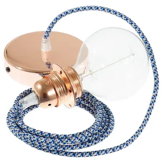 Creative Cables Rx03 Pixel 50 Cm Hängeleuchte Pendel Für Lampenschirm - Turquoise / Copper - One Size