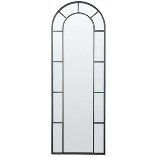Beliani Wandspiegel schwarz Metall 60/170 cm Crosses , Oval , 60x170x3 cm , Spiegel, Wandspiegel