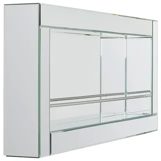 Xora Weinregal , Silberfarben , Glas, Holzwerkstoff , 120x52x14 cm , Beleuchtung , Barzubehör & Weinzubehör, Weinregale