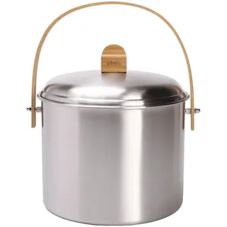 Komposteimer für den Innenbereich, 7 l, Edelstahl/Bambus mit Kohlefilter
