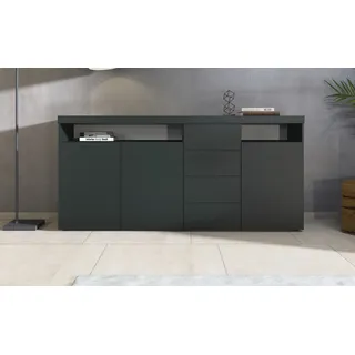 borchardt Möbel Highboard Kapstadt 200 x 93 x 35 cm Schwarz
