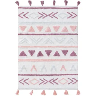 Kunstloft Kinderteppich waschbar Levi Rosa 80x120 cm , Pink , Textil , Rechteckig , 80x1 cm , Oeko-Tex® Standard 100 , für Fußbodenheizung geeignet , Teppiche und Böden, Teppiche, Kinderteppiche