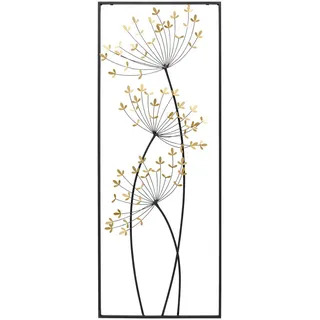 Ambia Home Wanddeko , Schwarz, Goldfarben , Metall , 35x90 cm , Bilder & Rahmen, Wanddeko