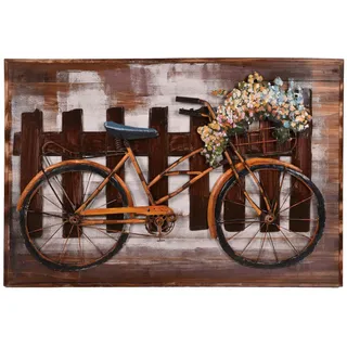 Metallbild , Naturfarben , Holz, Metall , Spießtanne,Spießtanne , Hartholz , rechteckig , 120x80x10 cm , 3D-Effekt, einfache und schnelle Anbringung , Bilder & Rahmen, Bilder, Holz & Metallbilder