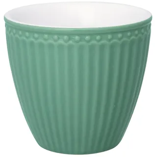 GreenGate - Latte Cup - Kaffeebecher - Becher - Alice - Keramik - Dusty Green/Rauch grün - 300 ml