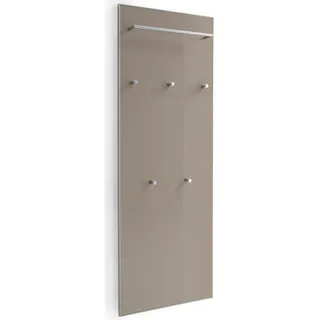 Novel Garderobenpaneel , Taupe , Glas, Holzwerkstoff , 60x170x10 cm , Aufhängemöglichkeit, Kleiderstange , Garderobe, Garderobenpaneele, Garderobenpaneele