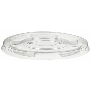 300x Deckel flach ohne Loch zu Becher Ø 96 mm -Kunststoff (PLA)