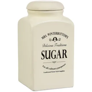 Butlers Zuckerdose (2er Set) Mrs. Winterbottom's ; Beige , Keramik , 21 cm , Küchenzubehör, Vorratsbehälter, Zuckerdosen