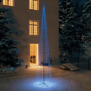 The Living Store Weihnachtsbaum Kegelform 752 LEDs Deko Blau 160x500 cm - Blau