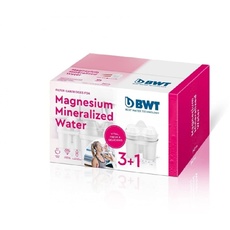 BWT L0814334 Magnesium Gourmet 3 + 1 Filterkartuschen, Kompatibel Brita Maxtra sauf Perfect Fit