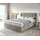 Boxspringbett Dream-Fine 160x200 cm Mikrofaser Beige mit Matratze und Topper