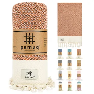 pamuq Strandtuch XXL Saunatuch Badetuch Hamamtuch Groß Baumwolle Duschtuch Pestemal Handtuch Fouta Pareo Yoga Decke Sporttuch Sarong Herren Damen